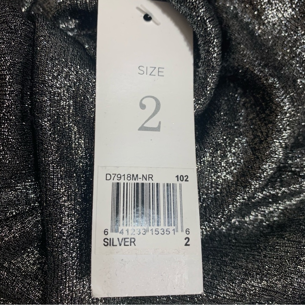 DONNA MORGAN Metallic Stretch Pocket Bodycon Dress Size 2 - Picture 8 of 9